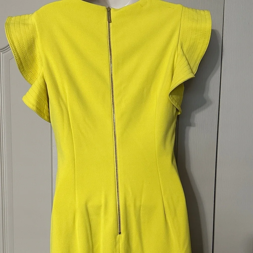 Calvin Klein Elegant Yellow Dress Size 8